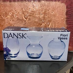 NEW IN BOX DANSK FIORI VASES,3 different, 3.25”